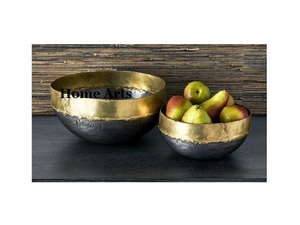 Attractive Design Silver Color Chocolate Bowl <b>Set</b> of 2 Different Sizes Food Serving Bowl For Home Usage - Product Image 6