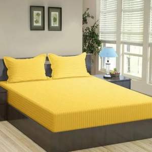 Sábana de algodón 100% a rayas 400 TC Material de lino portátil y plegado - Product Image 1