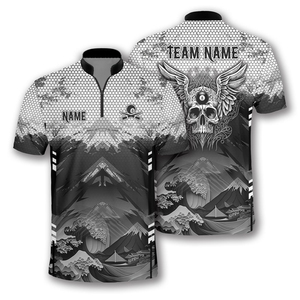 Maillot de billard à fermeture éclair avec graphisme sublimé 3D - Product Image 4