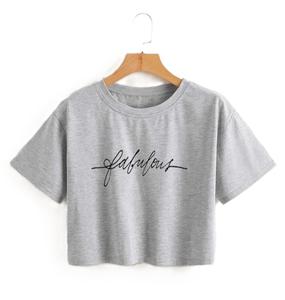La mejor opción Diseño personalizado Media manga Cualquier tamaño Cómodo Crop Top Camisetas con estampado de algodón para mujeres Hecho en Bangladesh - Product Image 1