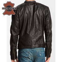 Veste en cuir d'hiver pour hommes grande taille manteau de motard de style coréen décoration de fourrure de mouton tissu polyester imperméable cavaliers chevronnés