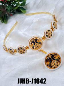 Bandeau de cheveux ethnique Bijoux de mode pour les femmes Nuptiale Fête de mariage Festival Designer Handmade Fournisseur en gros de l'Inde - Product Image 6