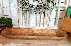 Extra <b>Deep</b> Solid Wood Dough <b>Bowl</b> Large Carved Bread <b>Bowl</b> for Kitchen Wholesale - Product Image 2