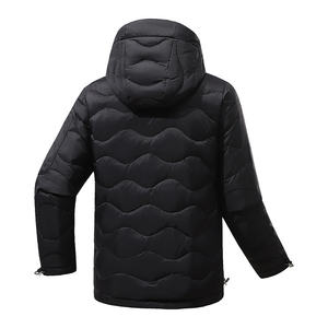 Chaqueta Acolchada de Invierno para Hombre con Logotipo Personalizado, Cuello Alto, Logotipo Frontal, Capucha Extra Grande, Relleno de Algodón, Resistente al Viento - Product Image 5