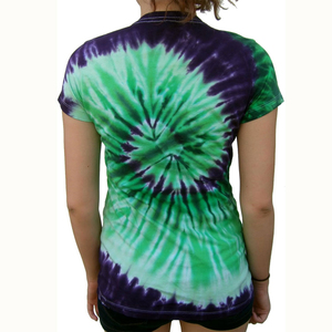 100% camisetas de algodón para mujer en blanco transpirable nuevo diseño Tie Dye camisa de manga corta de algodón camisetas Tie Dye camiseta para mujer - Product Image 5