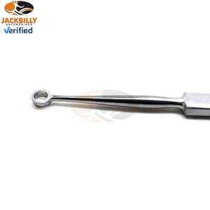 JACKBILLY Professional Fox Curetas dérmicas 6mm Buck Ear Cureta Recto Afilado Otología quirúrgica ENT Curetas de oreja Acero inoxidable - Product Image 2