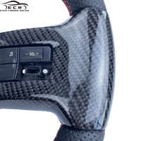 Volant de direction en carbone Ever-carbon Racing ECR, prix d'usine, volant de direction sport en carbone pour Ford Mustang 2010-2014, rouge