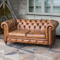 Canapé Chesterfield avec cadre en bois massif tapisserie d'ameublement en cuir canapé de luxe maison hôtel meubles de salon