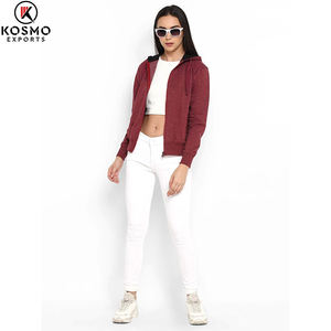 Sudadera con capucha de manga larga para mujer Cremallera personalizada Impresión de logotipo Ropa de invierno con Capucha forrada - Product Image 2