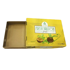 Boîte en carton ondulé pliable personnalisée 25*25*5cm Fruit de la passion Utilisation agricole Avantage UV Boîtes rigides Matériaux recyclés - Product Image 1