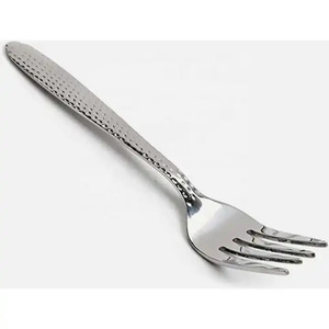 Grossiste d'usine Fourchette en acier inoxydable Plaqué or Vaisselle de mariage Fourchette à fruits avec poignée d'extrémité épaisse et plate - Product Image 6