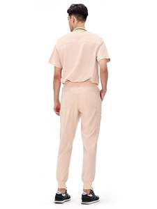 Uniforme Médico Unisex de Mezclilla Ecológico ODM, Pantalones Tipo Jogger con Múltiples Bolsillos, Conjunto de Uniformes con Cuello Alto y Manga Corta para Uso Hospitalario - Product Image 2