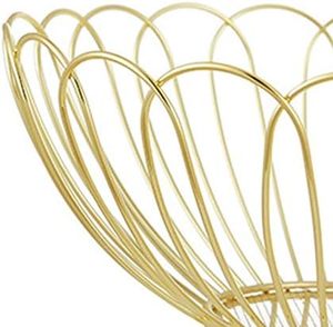 Cesta de metal para frutas, cocina moderna, soporte para frutas, cuenco de almacenamiento de alambre para mesa de comedor en casa, encimera decorativa - Product Image 3