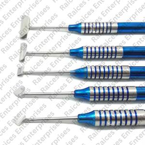 RAICES Enterprises - Juego de 5 Instrumentos Quirúrgicos Dentales de Implantes, Acero Inoxidable de Alta Calidad, Certificación CE, Manual Lingual - Product Image 2
