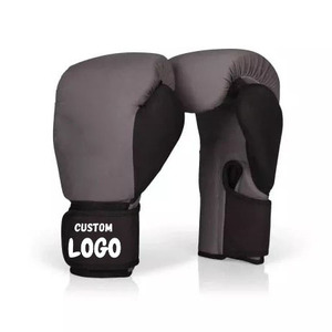 ถุงมือบ็อกเซอร์หนังแท้กระเป๋าหนาถุงมือฝึกมวยไทยหนัง PU ระบายอากาศได้ดี - Product Image 1