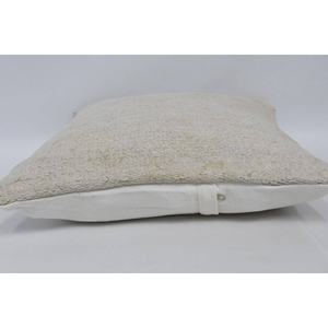 Luxury 16x16 Inch Beige Wool Kantha Patchwork Pillow Rustic Floral Vintage <b>Fluffy</b> Throw for <b>Bedding</b> Floor Woven 18x18 Square - Product Image 5