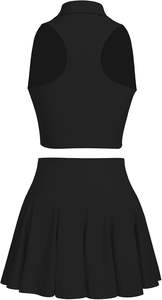 Ensemble athlétique deux pièces pour femme 2026 : Haut court polo sans manches dos nageur et jupe-short plissée taille haute pour le tennis, le golf et le pickleball - Product Image 5