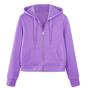 Vêtements décontractés pour femmes de qualité supérieure Vêtements de rue faits à la main Sweats à capuche style fermeture éclair Sweats à capuche pour femmes à la mode - Product Image 1