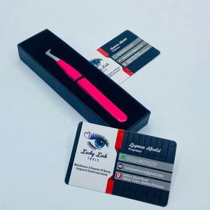 Pince à épiler LUCKY LASH TOOLS en forme de botte pour extensions de cils volume russe, en acier inoxydable personnalisé, pointe en fibre lisse de précision - Product Image 2