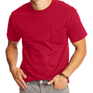 Camisetas Personalizables de Algodón 100% para Hombre, Corte Regular, Secado Rápido, Ropa Deportiva, Cuello Redondo, Manga Corta, con Bolsillo - Product Image 4