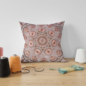 Funda de Almohada y Cojín Ecológica con Cierre de Botones, Cuadrada, 100% Algodón, Estampada con Diseños Smode y Buti, para Uso en el Hogar y Hoteles - Product Image 1