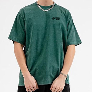 Wholesale High Quality <b>Drop</b> Shoulder Oversized T Shirt <b>Acid</b> Washed Custom Printing Dtg T Shirt for Men T Shirts - Product Image 2