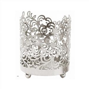 Dernier bougeoir moderne en métal nickelé haute finition décor de Noël de table pour mariage et décoration intérieure cadeau - Product Image 5