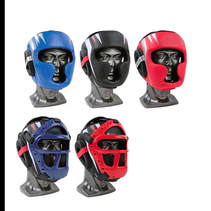 เครื่องป้องกันศีรษะสำหรับต่อยมวยมืออาชีพ, เครื่องป้องกันพียูแบบเต็มหน้าเพื่อฝึกฝนศิลปะการต่อสู้ MMA คิกบ็อกซิ่ง - Product Image 2