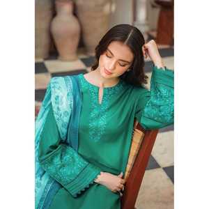 Ensemble chemise en mousseline brodée avec dupatta Monark et pantalon - ZIVA - 3 pièces - Product Image 6