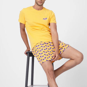 Conjunto de camiseta de Hip Hop informal de verano de calle alta para hombre, pantalones cortos de secado rápido de tela de rizo transpirable, patrón de impresión MOQ bajo, la mejor oferta - Product Image 2