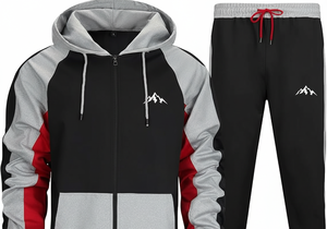 Unisex Hooded Solid Casual Streetwear Set | Custom Design | 100% Cotton Anti-Bacterial Breathable Fleece Winter OEM ODM - Product Image 3