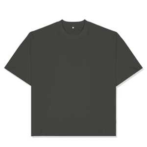 T-shirt court pour homme en tissu épais, vente flash, prix d'usine, t-shirt court uni anti-rétrécissement, surdimensionné, de luxe pour homme - Product Image 3