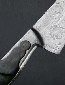 Couteau de Chef en Acier Inoxydable de Haute Qualité, Lame Affûtée, Manche en Bois, Fait Main, Ambidextre, Lame de 8-9,9 pouces pour Utilisation en Cuisine - Parfait - Product Image 5