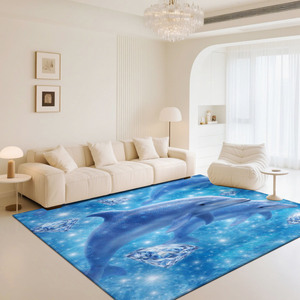 Tapis de salon personnalisé imprimé pour le salon et la chambre à coucher, tapis en polyester antidérapant - Product Image 4