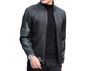 Nouvelle veste d'hiver en cuir imperméable coupe-vent et respirante pour hommes grande taille - Product Image 1
