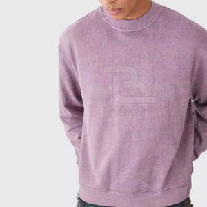 Sudadera de lavado ácido para hombre de calidad superior, a la moda ropa de invierno de talla grande, hecha de poliéster/algodón, transpirable de secado rápido - Product Image 6