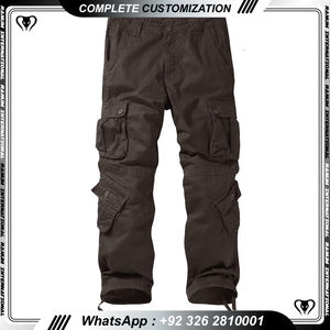 Pantalones Cargo para correr para hombre con bolsillos laterales y ropa deportiva para gimnasio al por mayor con logotipo personalizado - Product Image 3
