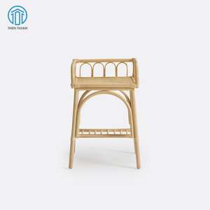 โต๊ะข้างเตียงเด็กสานด้วยมือจากหวายธรรมชาติ โต๊ะข้างเตียงเด็ก โรงงานผลิตแบบ OEM ODM ขายส่งเฟอร์นิเจอร์หวายสำหรับห้องนอนเด็ก - Product Image 5