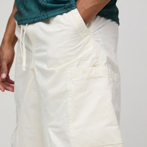 <b>Men</b> <b>Shorts</b> Cotton Blend Durable Solid Color Adjustable Cotton Material <b>Men</b> Elasticated Waist Cargo <b>Shorts</b> / Solid Color Casual - Product Image 6