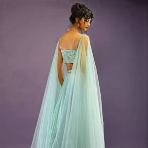 ผ้าจอร์เจียเจ็ตเทียม395 JF lehenga choli - Product Image 2