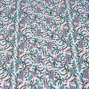 Juego de Sábanas de Algodón Azul con Estampado Jaipuri, 240 Hilos, para Cama Doble, 2 Fundas de Almohada, Ecológicas, 100% Algodón, para el Hogar, 3 Piezas, 6 Piezas - Product Image 5