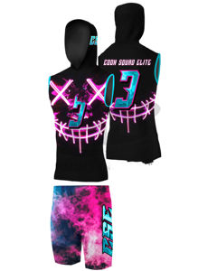 ชุดเครื่องแบบอเมริกันฟุตบอล7-7ชุดเครื่องแบบพิมพ์ลายซับลิเมชันเข้ารูปปกติสำหรับเยาวชน - Product Image 1