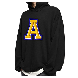 Sudaderas con capucha de lana gruesa de algodón 100% para hombre, sudaderas con capucha y sudaderas con estampado bordado de peso pesado personalizado para hombre - Product Image 2