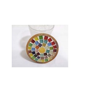 Posavasos de piedra de té de mosaico para beber a precio mayorista de La India Artesanía y uso hecho a mano para pulido brillante - Product Image 1