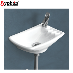 Suministro directo de fábrica, excelente calidad, certificado ISO, elegante lavabo de mano de cerámica de color blanco para uso comercial - Product Image 1