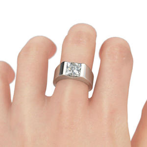 Bague de mode Jeulia en argent sterling, coupe princesse audacieuse - Product Image 4