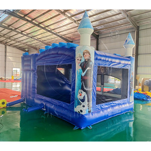 Oferta Especial: Castillo Inflable Comercial Azul Princesa con Tobogán, Material PVC, para Fiestas Infantiles y Alquiler - Product Image 6