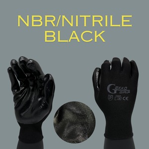 Gants de travail de sécurité noirs 13G NBR de la meilleure qualité PU enduit de polyester nitrile antidérapant pour la manutention de construction - Product Image 2
