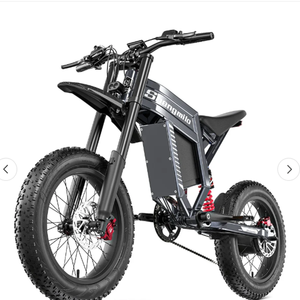 Moto électrique tout-terrain haute puissance de style dirt bike avec pneus larges et suspension intégrale - Product Image 1