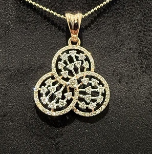 Custom Womens Natural Diamond <b>Cross</b> Pendant Handcrafted Real Diamond <b>Charms</b> in Solid Gold - Product Image 3